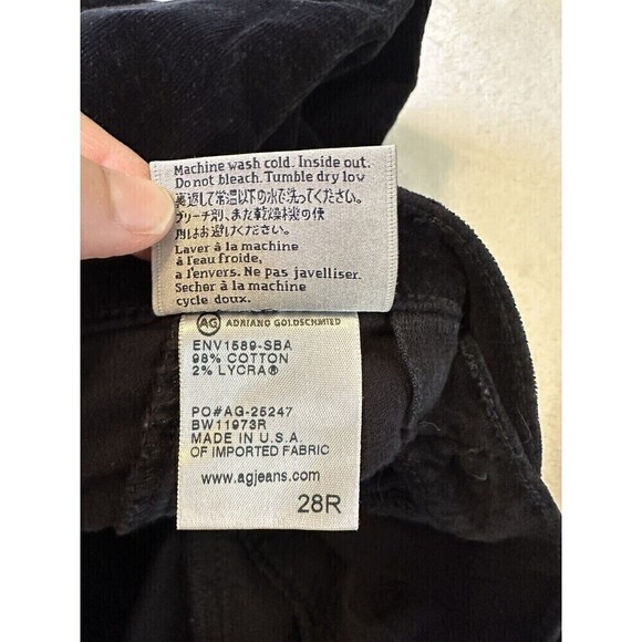 AG Adriano Goldschmied Jeans Womens 28 Black Ankle Slim Straight Stevie 28x27 - Picture 6 of 10